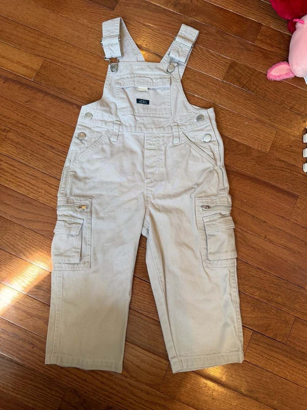 Vintage Weebok Toddler Boys Size 2T Khaki Cargo Overalls